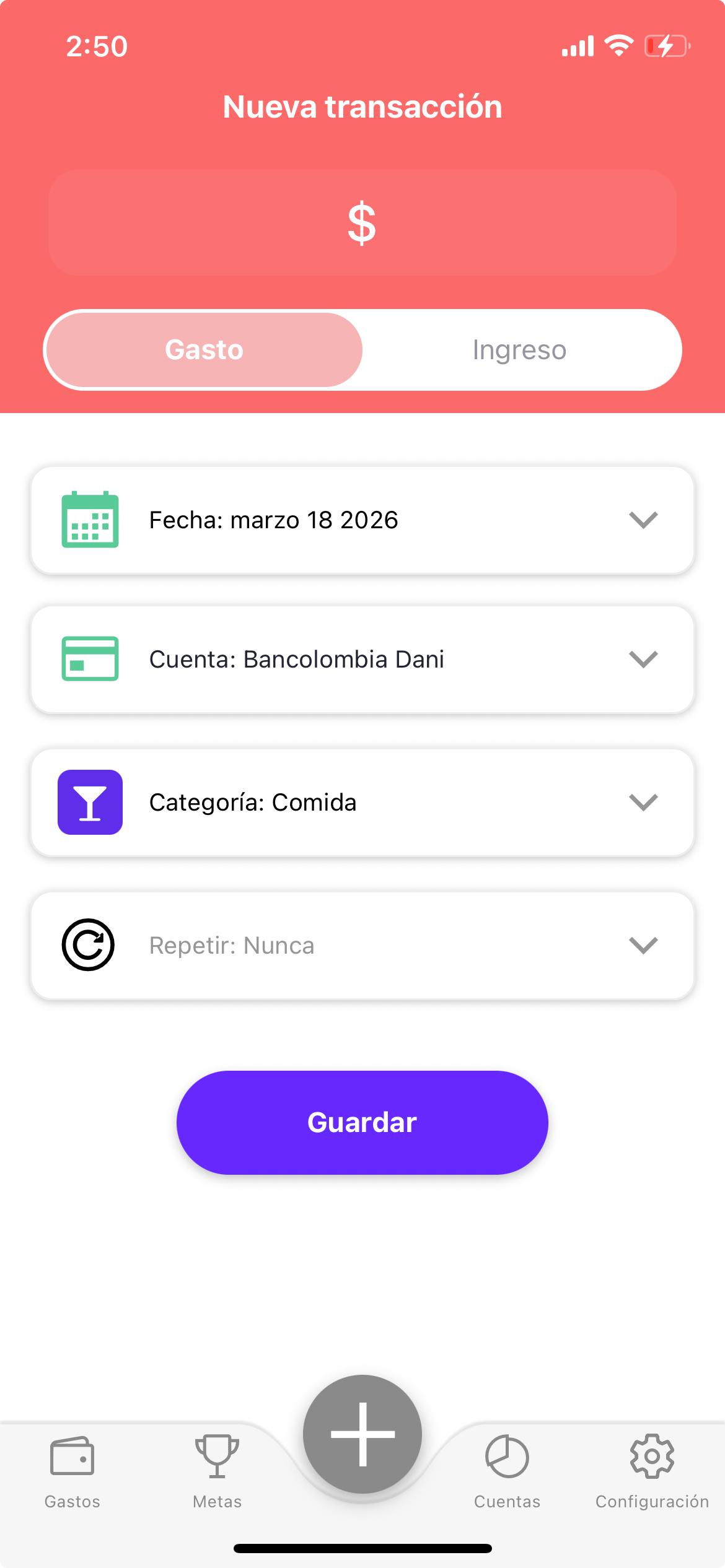 Fast Transaction Entry
